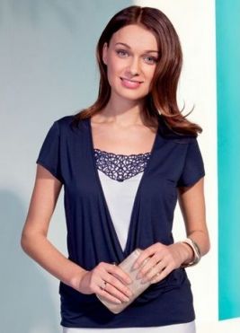 Женская блуза-обманка, мод. 63-3