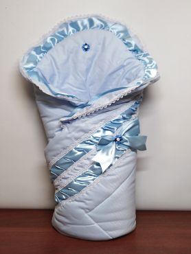 Конверт-одеяло на выписку Ева голубой