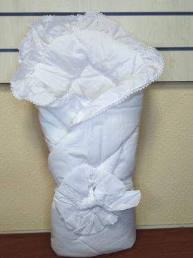 Конверт-одеяло на выписку Кружево белый