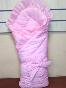 Конверт-одеяло на выписку Бант розовый