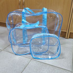 Набор прозрачных сумок в роддом