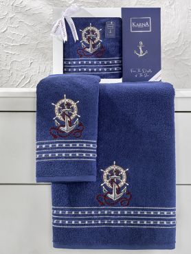 Комплект полотенец Marin синий