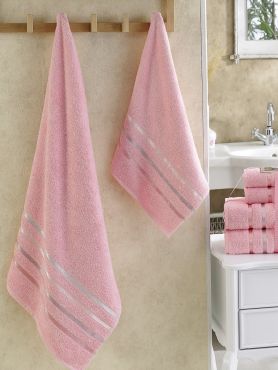 Комплект полотенец Bale 4 шт. розовый