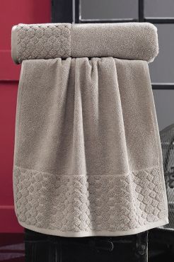 Махровое полотенце Ponpon коричневое 50х90