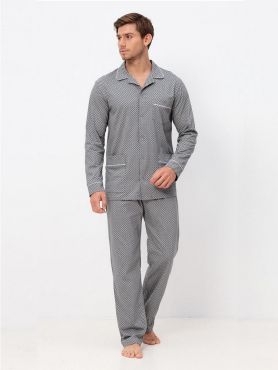 Мужская пижама Комфорт светло-серая